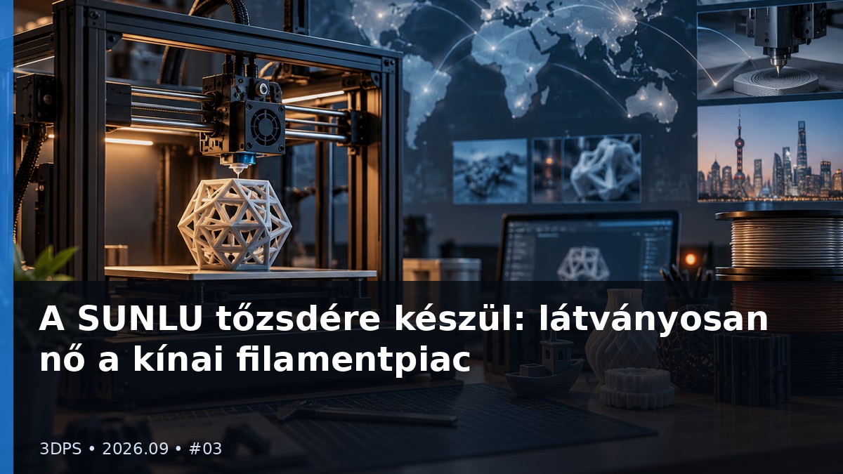 A SUNLU tőzsdére készül: látványosan nő a kínai filamentpiac